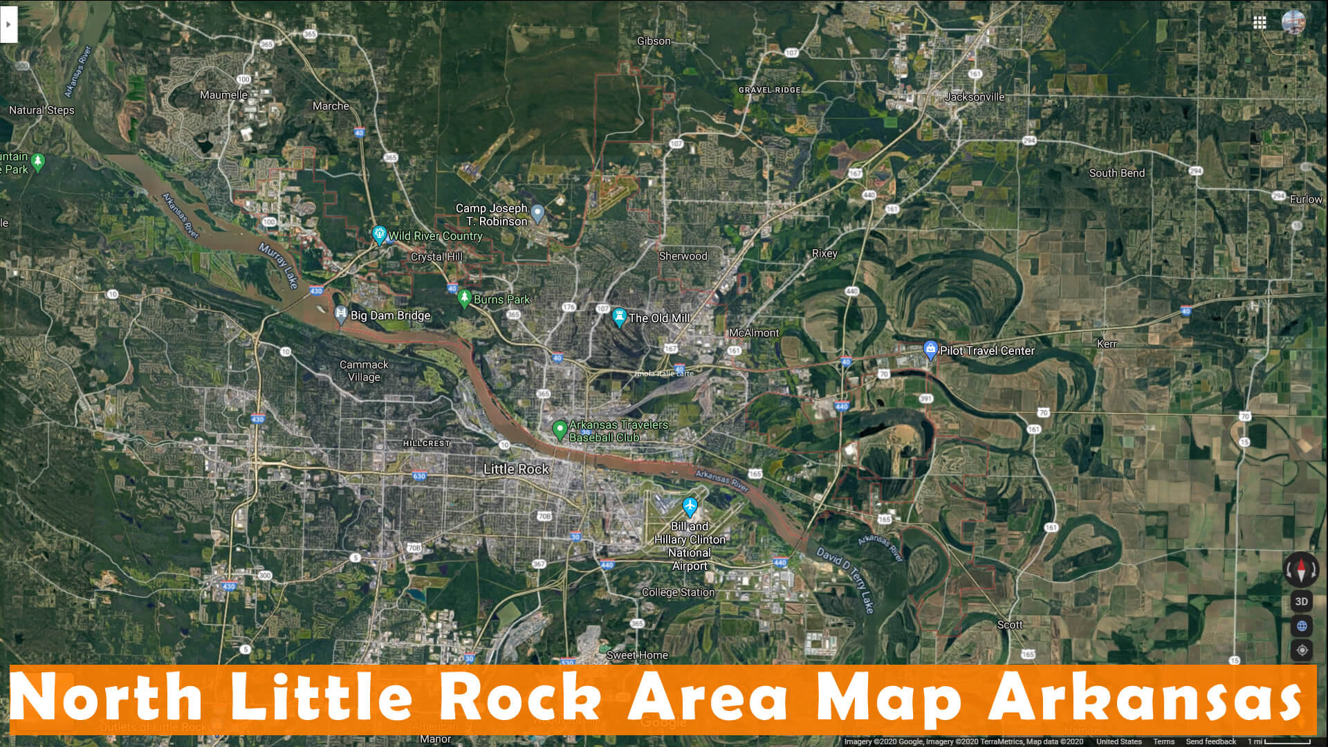 North Little Rock Area Map